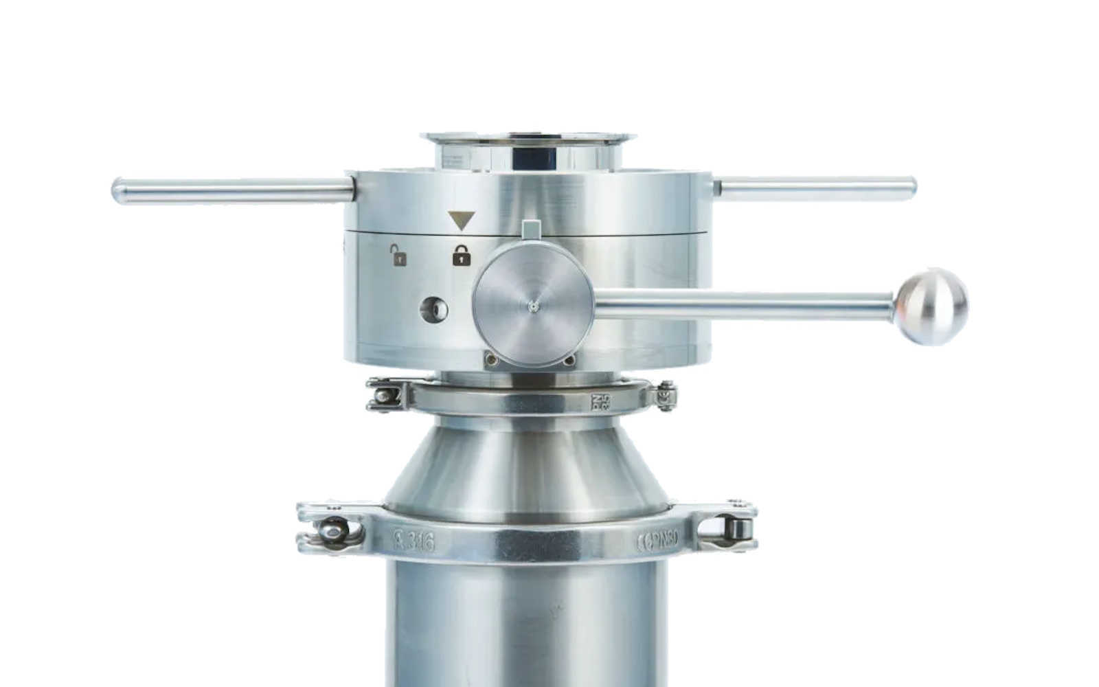 ChargePoint PharmaSafe split butterfly valve contained powder transfer