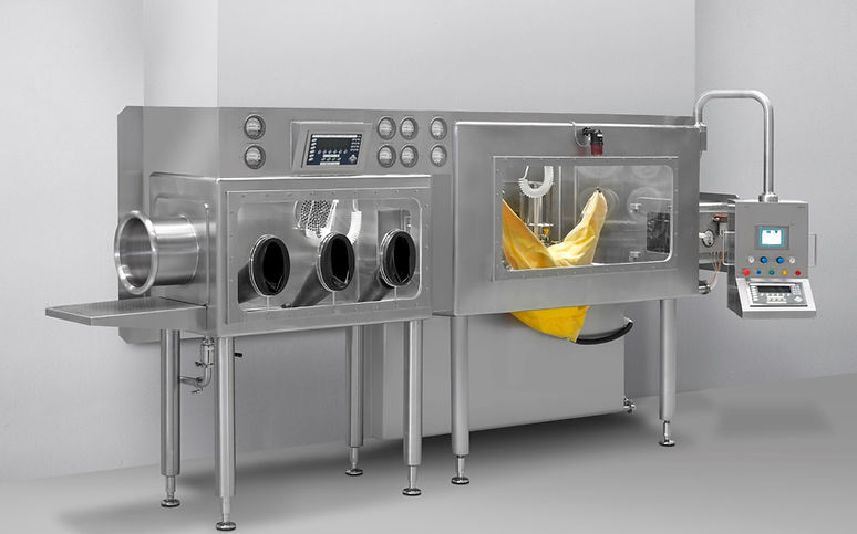 DEC DecJet spiral jet mill in containment isolator