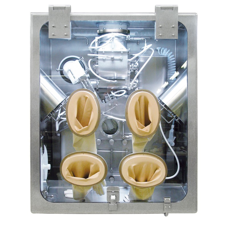 Gerteis ULTRA-PACTOR isolator interior with glove ports