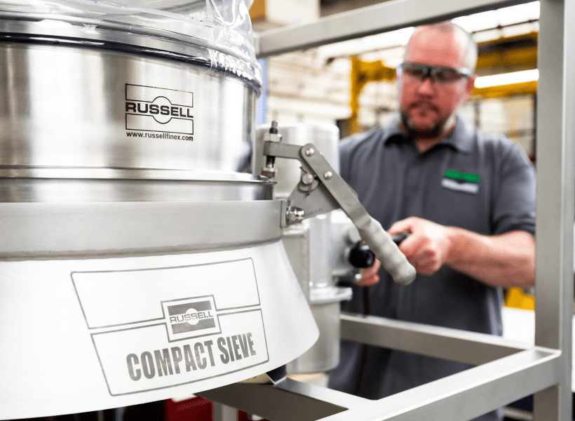 Russell Finex Compact Sieve in production environment