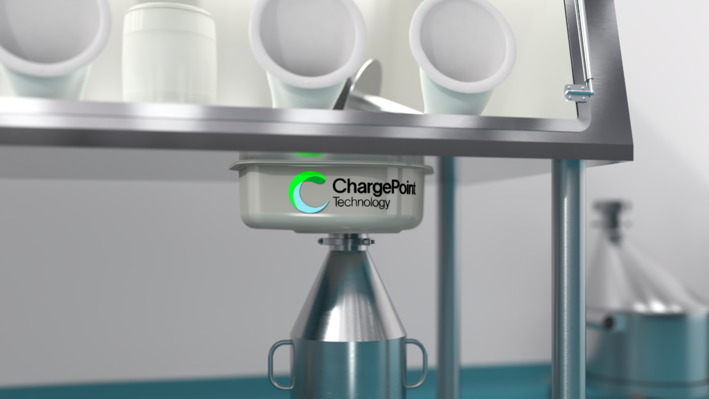 ChargePoint Actis LITE mounted beneath an isolator floor for weigh and dispense filling